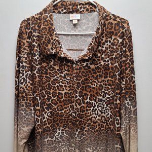 LulaRoe 3XL Valentina- Cheetah Ombre